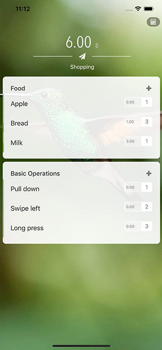 Shopod shopping list screen